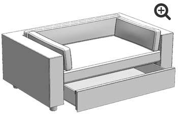 Dimension of the Cat & Dog sofa Giusypop